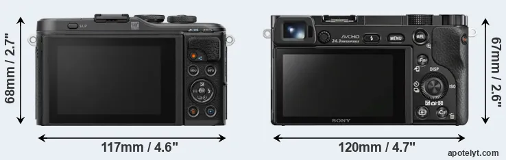 Comparison E-PL10 or A6000 rear