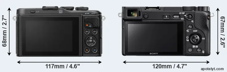 Comparison E-PL10 or A6300 rear