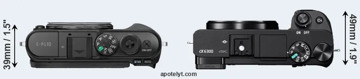 Compare E-PL10 versus A6300 top