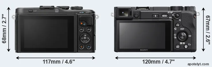 Comparison E-PL10 or A6400 rear