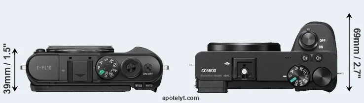Compare E-PL10 versus A6600 top