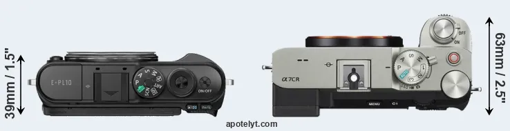 Compare E-PL10 versus A7C R top