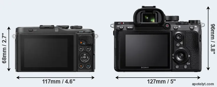 Comparison E-PL10 or A7R III rear