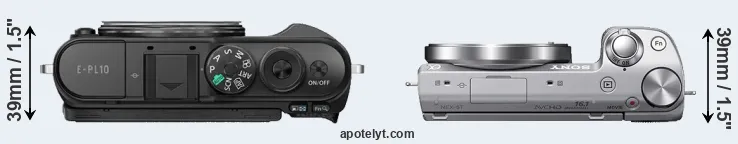 Compare E-PL10 versus NEX-5T top