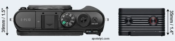 Compare E-PL10 versus RX0 II top