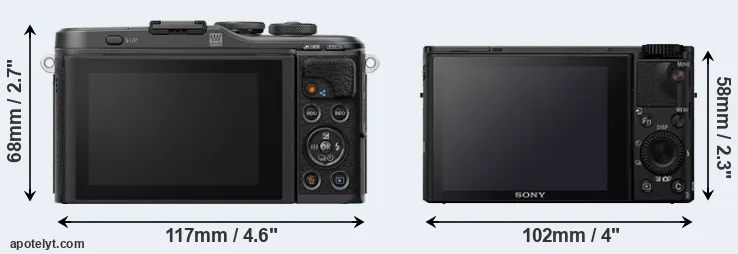 Comparison E-PL10 or RX100 IV rear