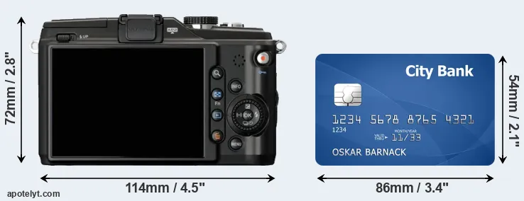E-PL2 and credit card rear side