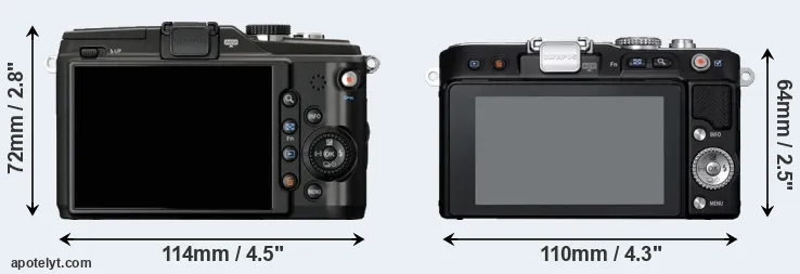 Comparison E-PL2 or E-PL3 rear