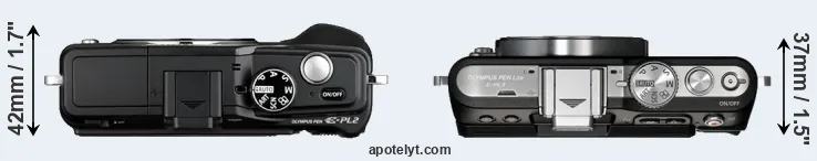 Compare E-PL2 versus E-PL3 top