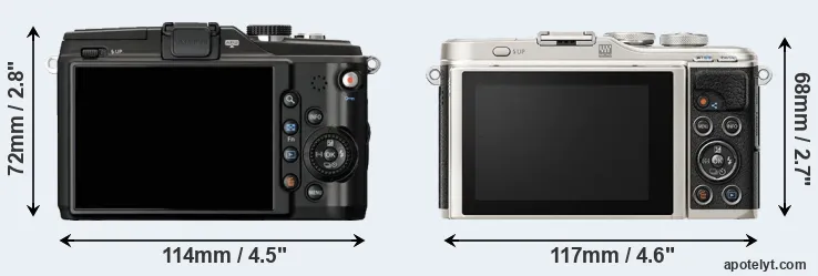 Comparison E-PL2 or E-PL9 rear