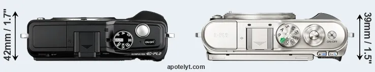 Compare E-PL2 versus E-PL9 top