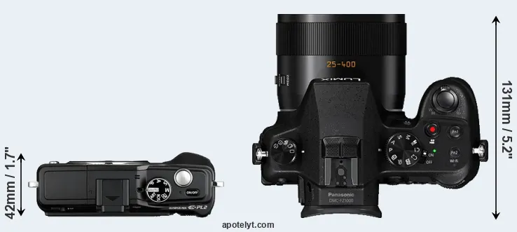 Compare E-PL2 versus FZ1000 top