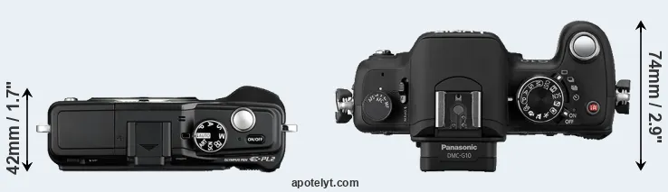 Compare E-PL2 versus G10 top