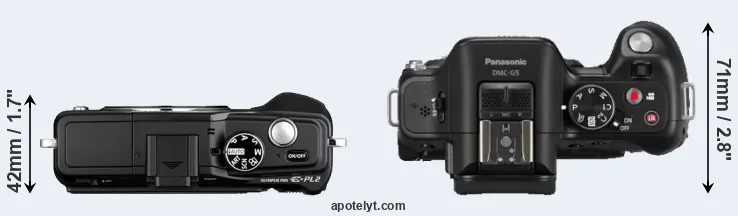 Compare E-PL2 versus G5 top