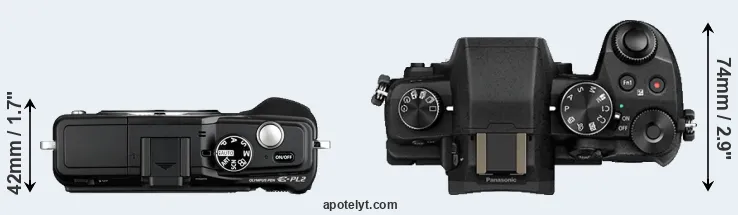 Compare E-PL2 versus G80 top