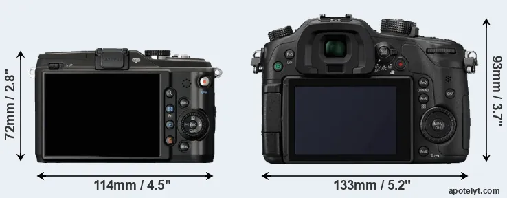 Comparison E-PL2 or GH4 rear