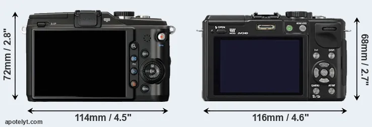 Comparison E-PL2 or GX1 rear