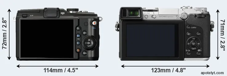 Comparison E-PL2 or GX7 rear