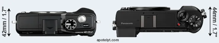 Compare E-PL2 versus GX80 top