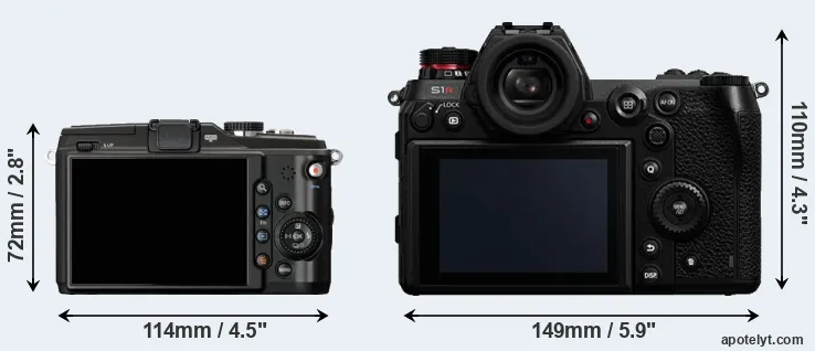 Comparison E-PL2 or S1R rear