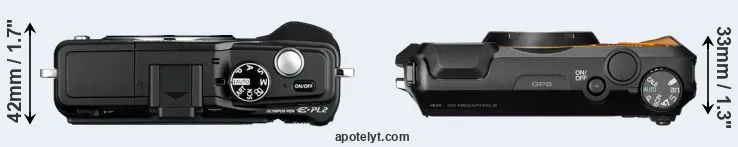 Compare E-PL2 versus WG-6 top