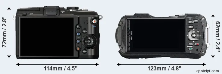 Comparison E-PL2 or WG-60 rear