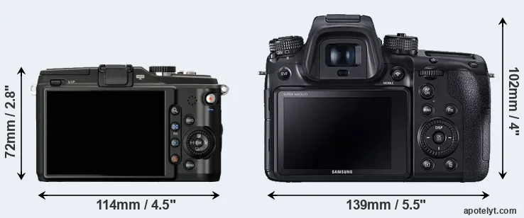 Comparison E-PL2 or NX1 rear