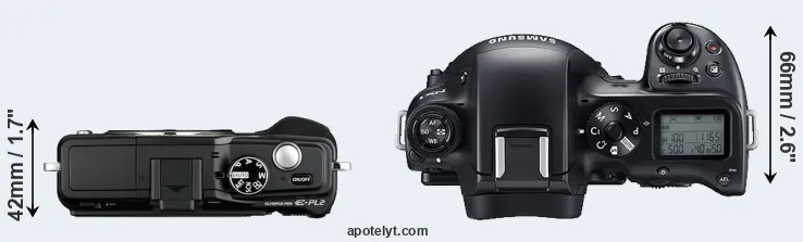 Compare E-PL2 versus NX1 top