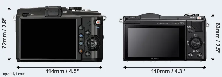 Comparison E-PL2 or A5000 rear