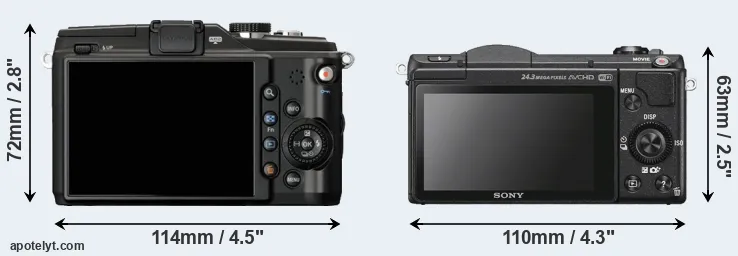 Comparison E-PL2 or A5100 rear