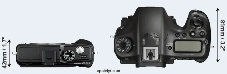 Compare E-PL2 versus A68 top