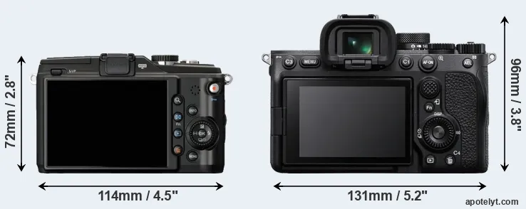Comparison E-PL2 or A7 IV rear