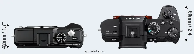 Compare E-PL2 versus A7S II top