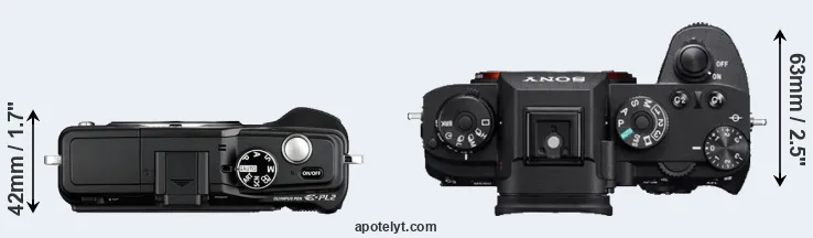 Compare E-PL2 versus A9 top