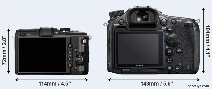 Comparison E-PL2 or A99 II rear