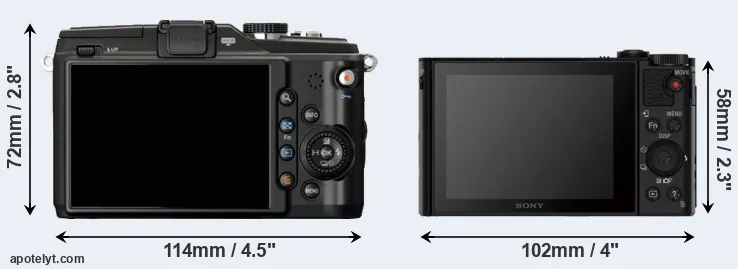 Comparison E-PL2 or HX80 rear