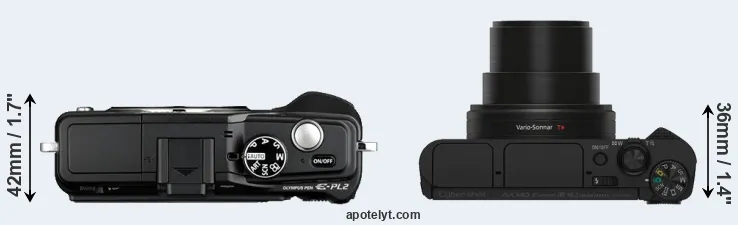 Compare E-PL2 versus HX80 top