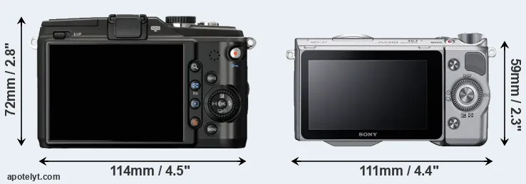 Comparison E-PL2 or NEX-5T rear