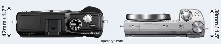 Compare E-PL2 versus NEX-5T top