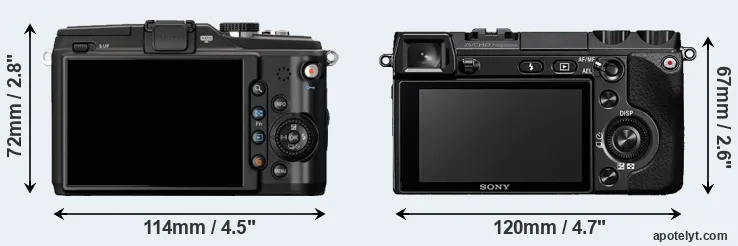 Comparison E-PL2 or NEX-7 rear