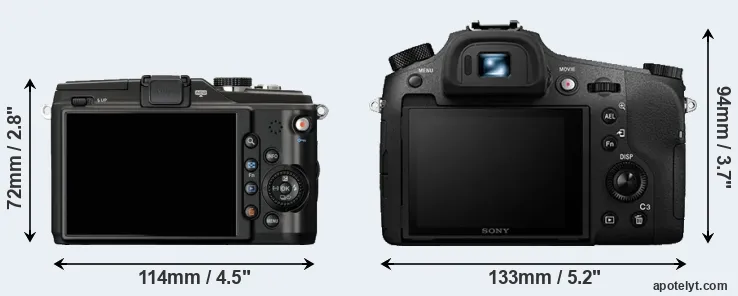 Comparison E-PL2 or RX10 III rear