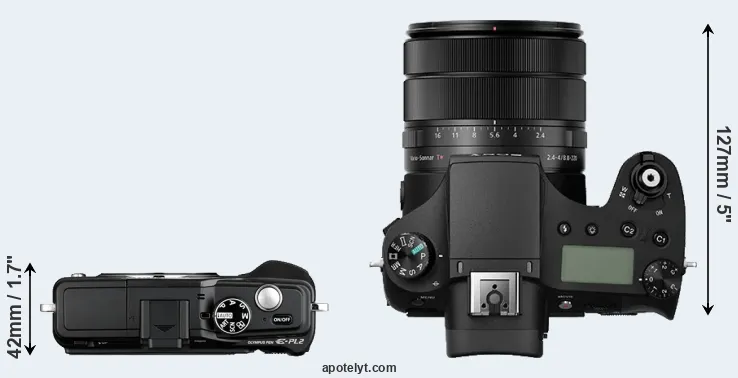 Compare E-PL2 versus RX10 III top