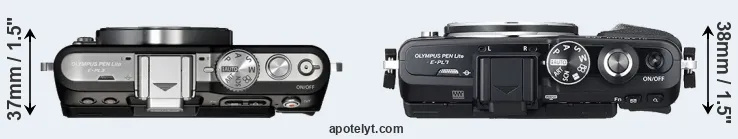 Compare E-PL3 versus E-PL7 top