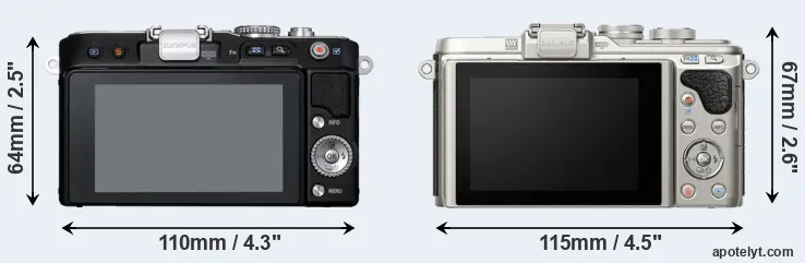 Comparison E-PL3 or E-PL8 rear