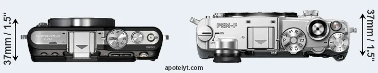 Compare E-PL3 versus PEN-F top
