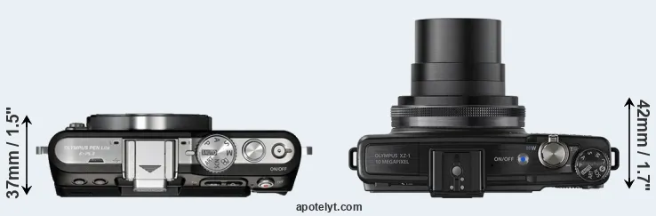Compare E-PL3 versus XZ-1 top