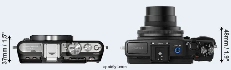Compare E-PL3 versus XZ-2 top