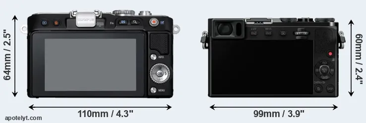 Comparison E-PL3 or GM5 rear