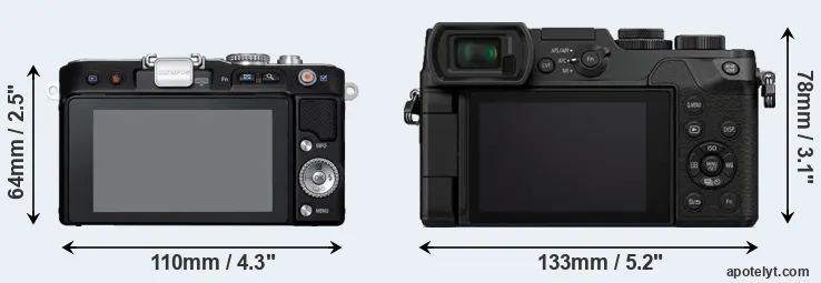 Comparison E-PL3 or GX8 rear
