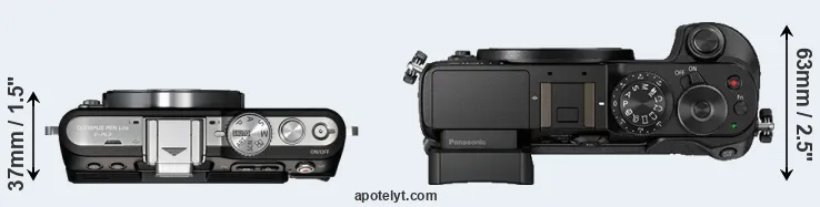 Compare E-PL3 versus GX8 top